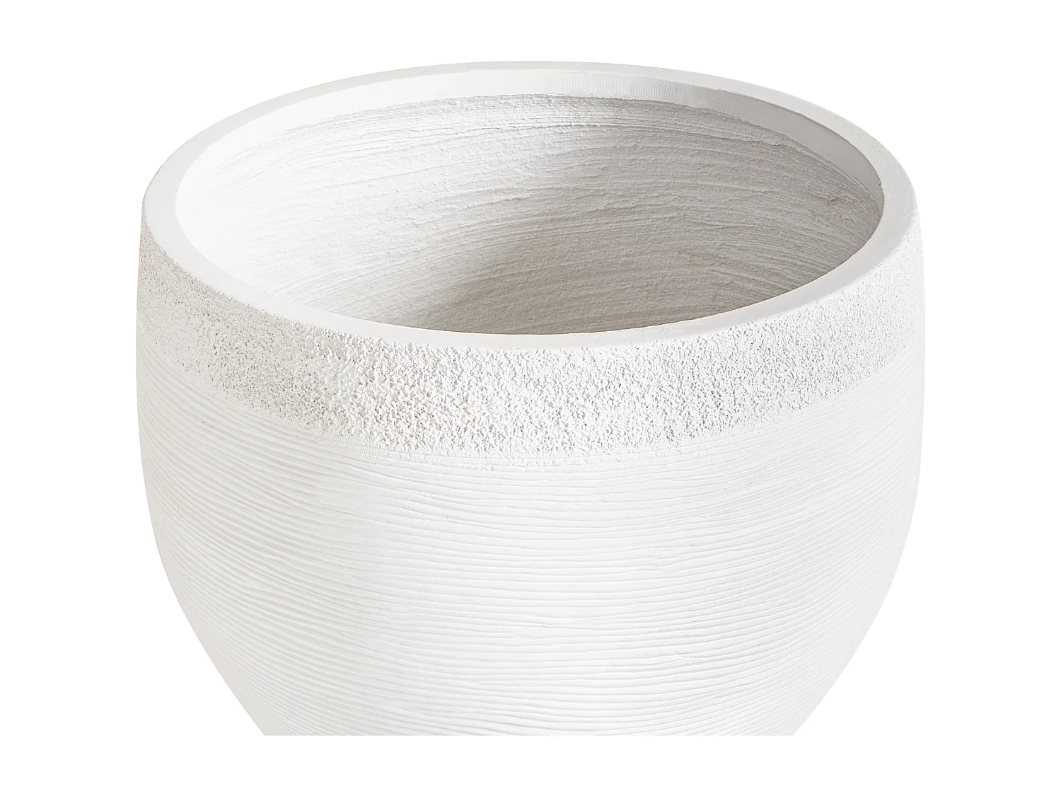 Vaso per piante ZAKROS Ceramica 38 cm Bianco