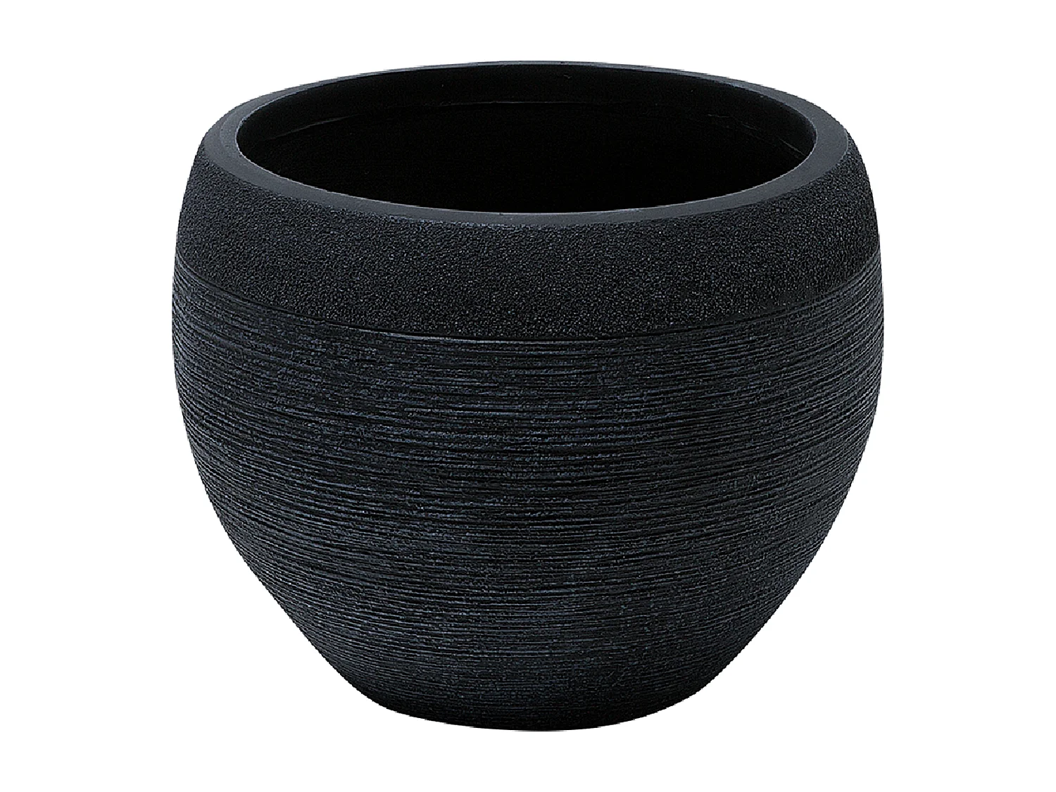 Bloempot ZAKROS Keramiek 38 cm Zwart