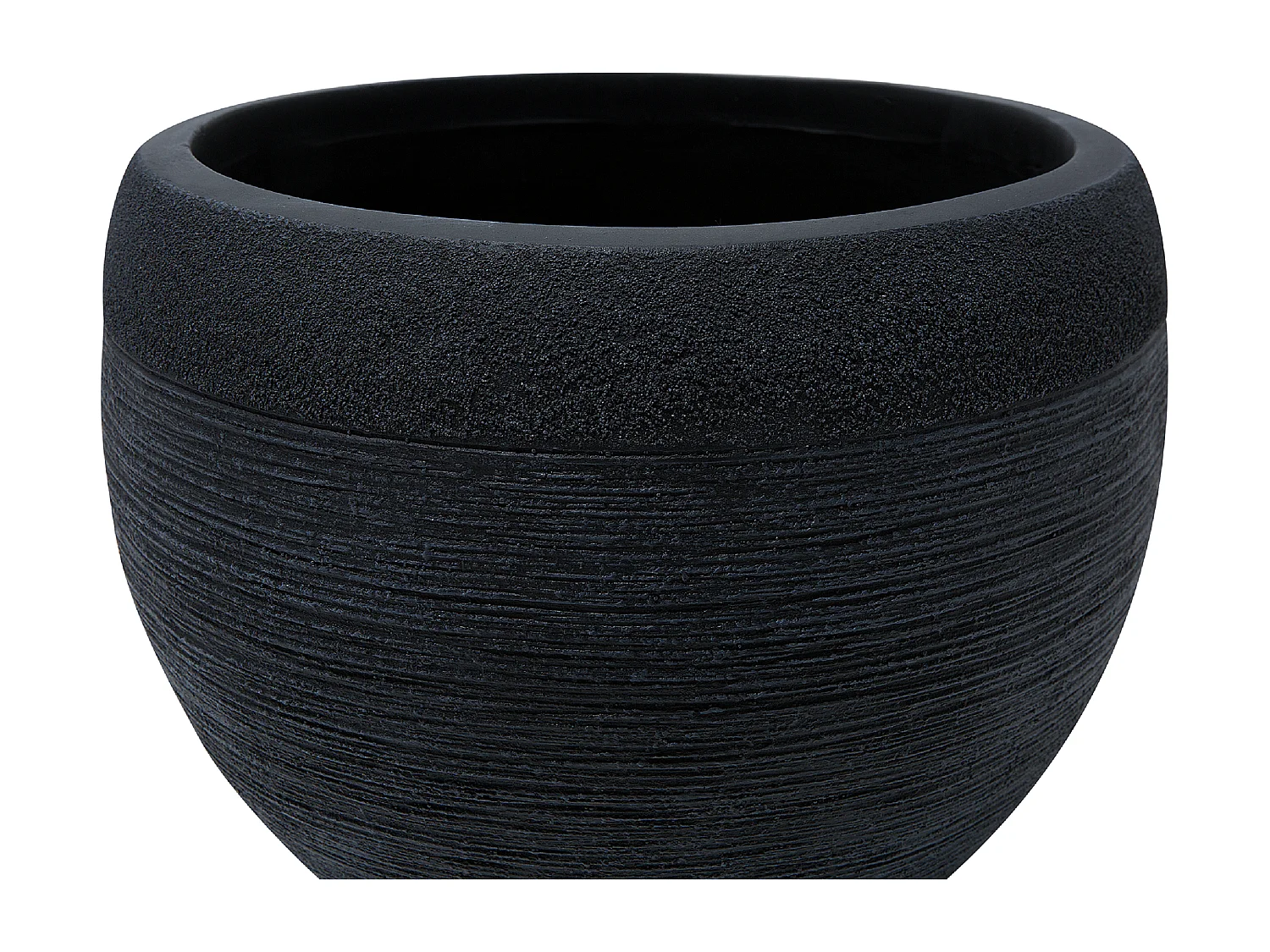 Bloempot ZAKROS Keramiek 38 cm Zwart
