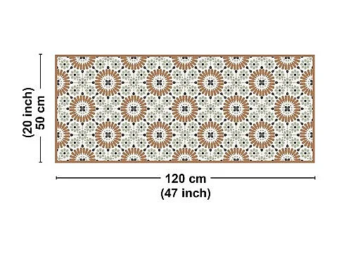 Tapis antidérapant - Marsiho - vinyle - int./ext. - Multicolore - 50x120cm