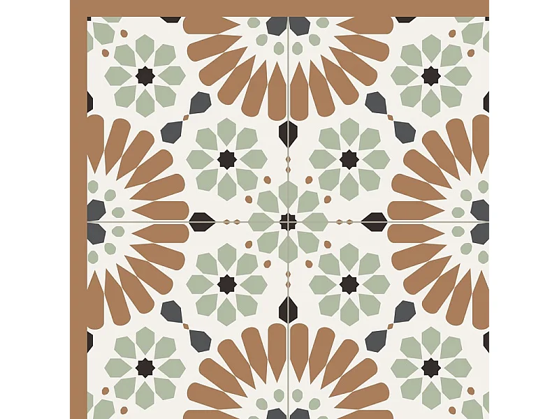 Tapis antidérapant - Marsiho - vinyle - int./ext. - Multicolore - 50x120cm