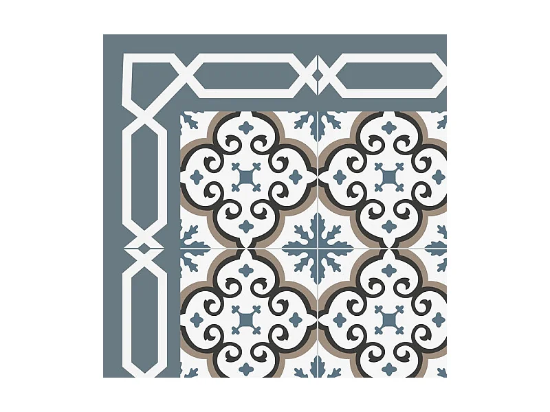 Tapis antidérapant - Yazir - vinyle - int./ext. - Multicolore - 120x200cm