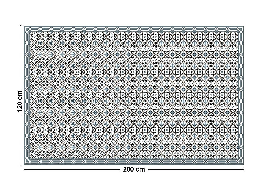 Tapis antidérapant - Yazir - vinyle - int./ext. - Multicolore - 120x200cm