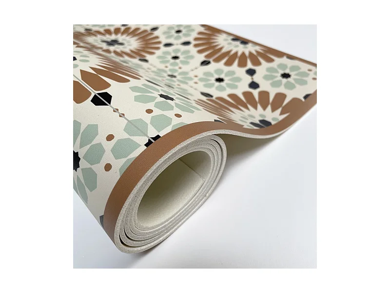 Tapis antidérapant - Marsiho - vinyle - int./ext. - Multicolore - 50x200cm