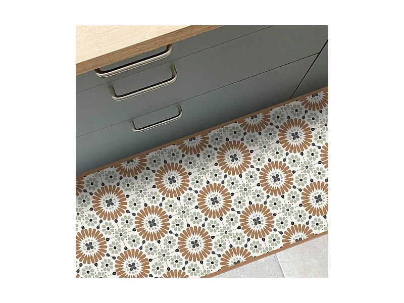 Tapis antidérapant - Marsiho - vinyle - int./ext. - Multicolore - 50x200cm