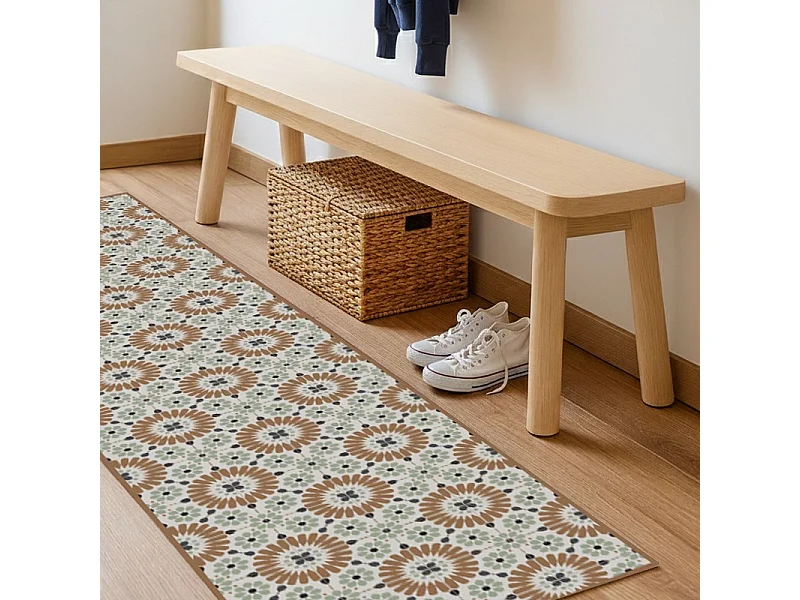 Tapis antidérapant - Marsiho - vinyle - int./ext. - Multicolore - 50x200cm