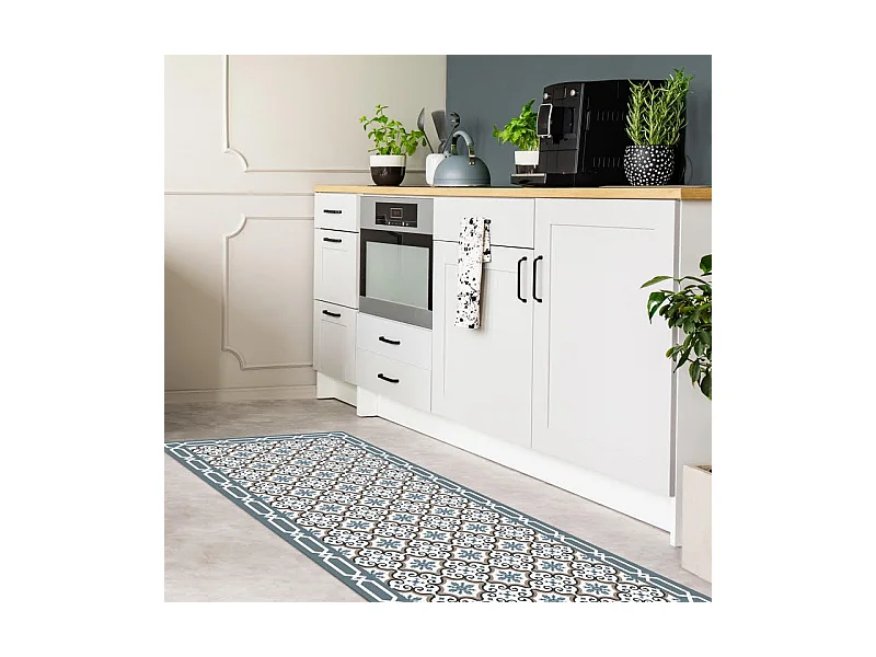 Tapis antidérapant - Yazir - vinyle - int./ext. - Multicolore - 50x120cm