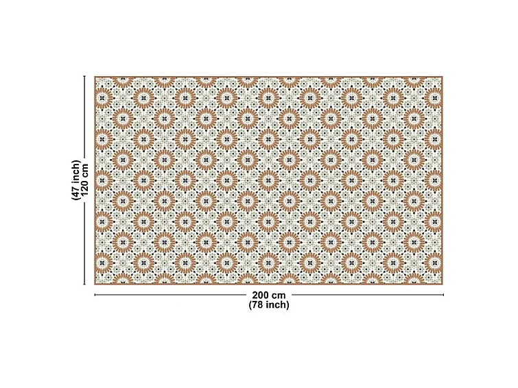 Tapis antidérapant - Marsiho - vinyle - int./ext. - Multicolore - 120x200cm