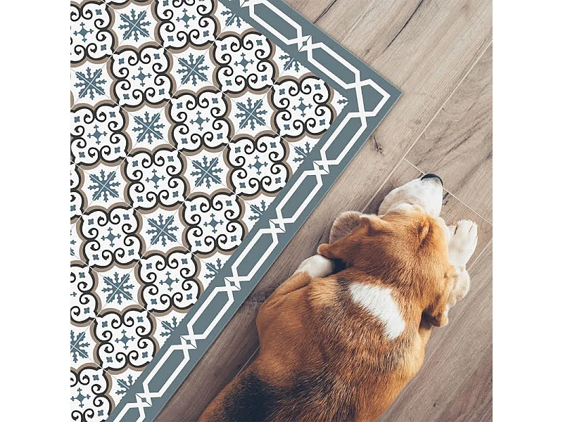 Tapis antidérapant - Yazir - vinyle - int./ext. - Multicolore - 50x200cm