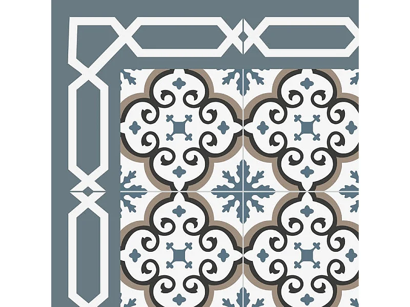 Tapis antidérapant - Yazir - vinyle - int./ext. - Multicolore - 50x200cm