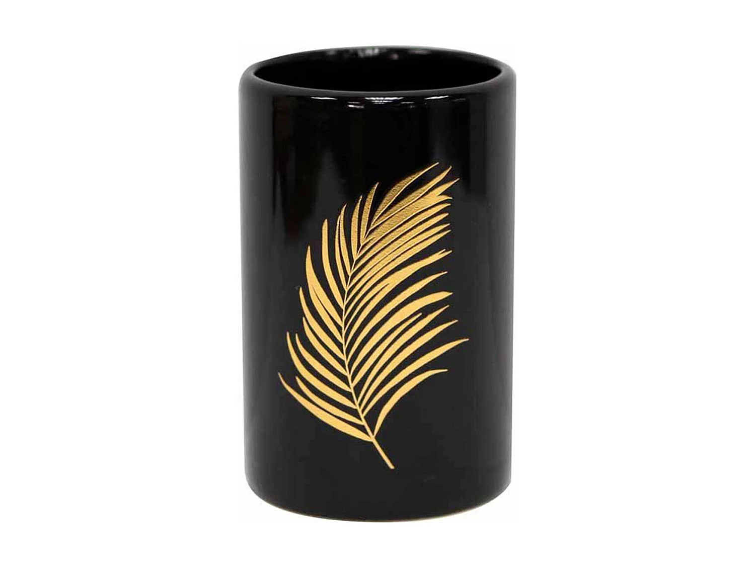 Gobelet Salle de Bain Imprimé "Orbella" 11cm Noir