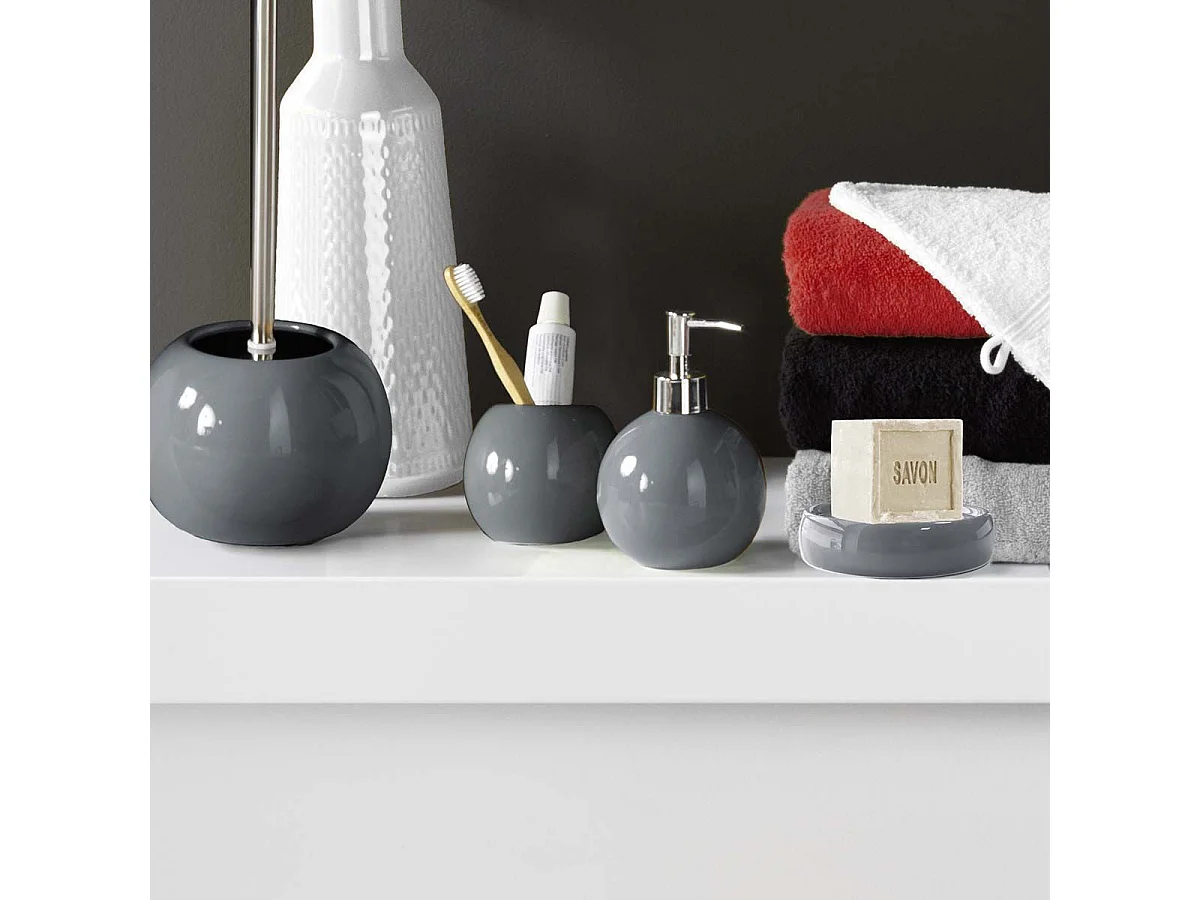 Gobelet de Salle de Bain "Bullea" 9cm Anthracite