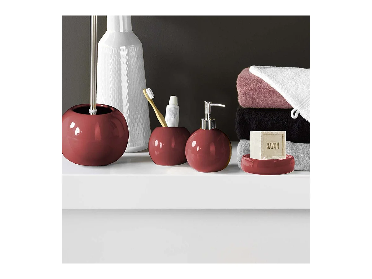 Gobelet de Salle de Bain "Bullea" 9cm Framboise