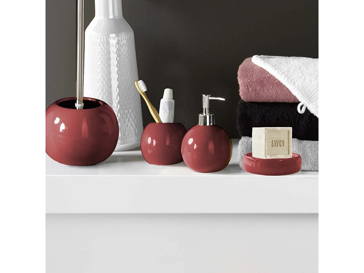 Gobelet de Salle de Bain "Bullea" 9cm Framboise