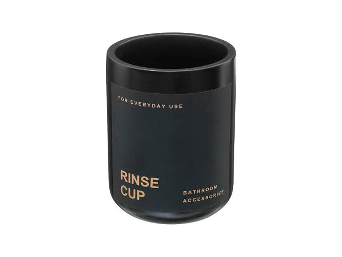 Gobelet Salle de Bain en Résine "Smart" 9cm Noir