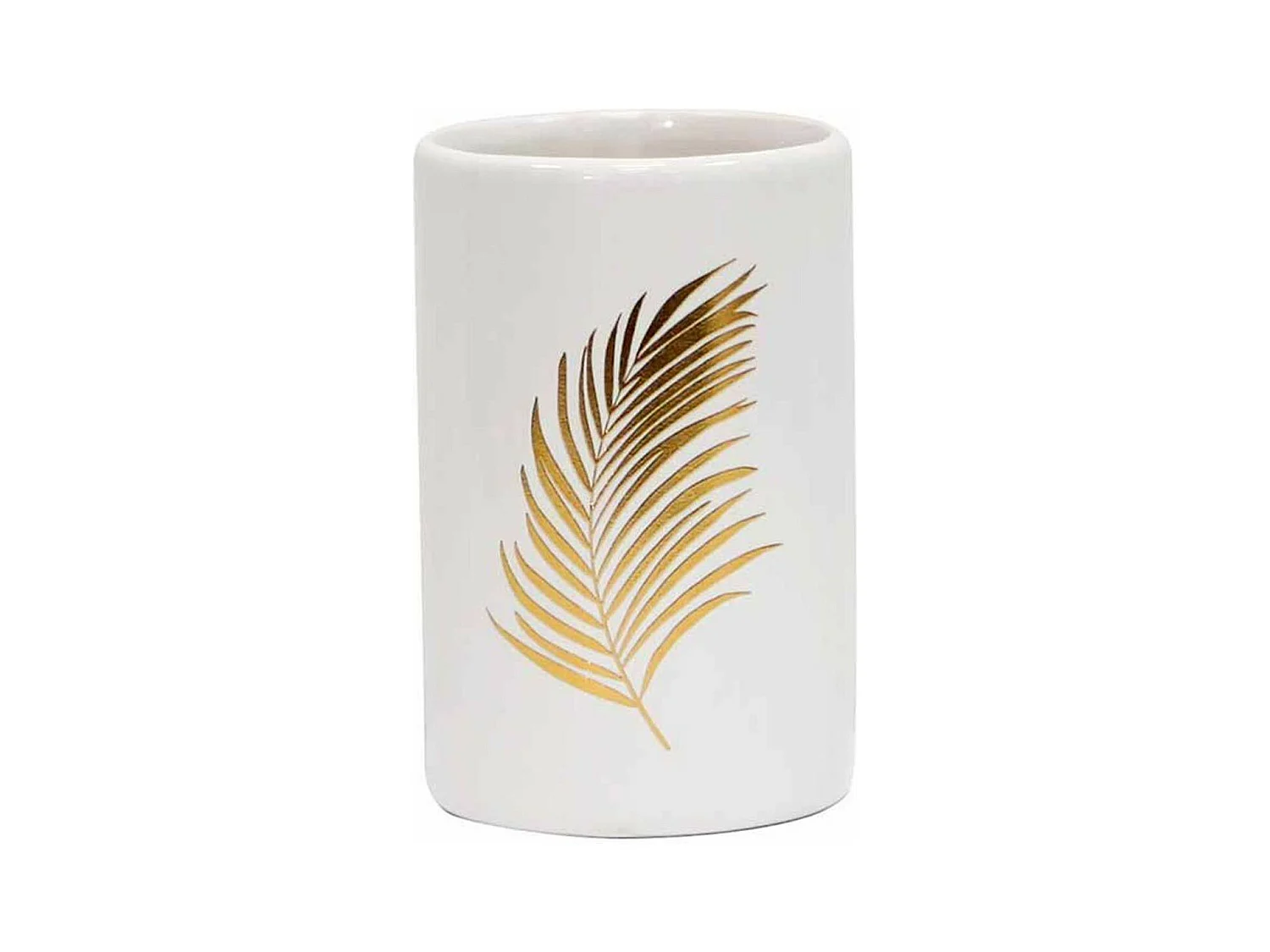 Gobelet Salle de Bain Imprimé "Orbella" 11cm Blanc