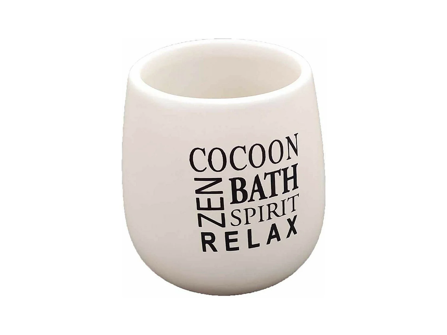 Gobelet de Salle de Bain "Tikal" 9cm Blanc