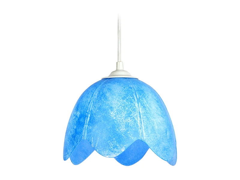 Suspensión  TOSEL ,vidrio,Azul ,A75xD18xP18 cm