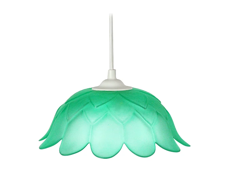 Suspensão TOSEL  ESCAMAS metal quadrado fúcsia D18 x  H85  cm