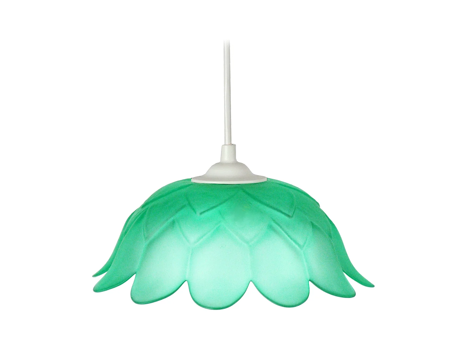 Suspensão TOSEL  ESCAMAS metal quadrado fúcsia D18 x  H85  cm