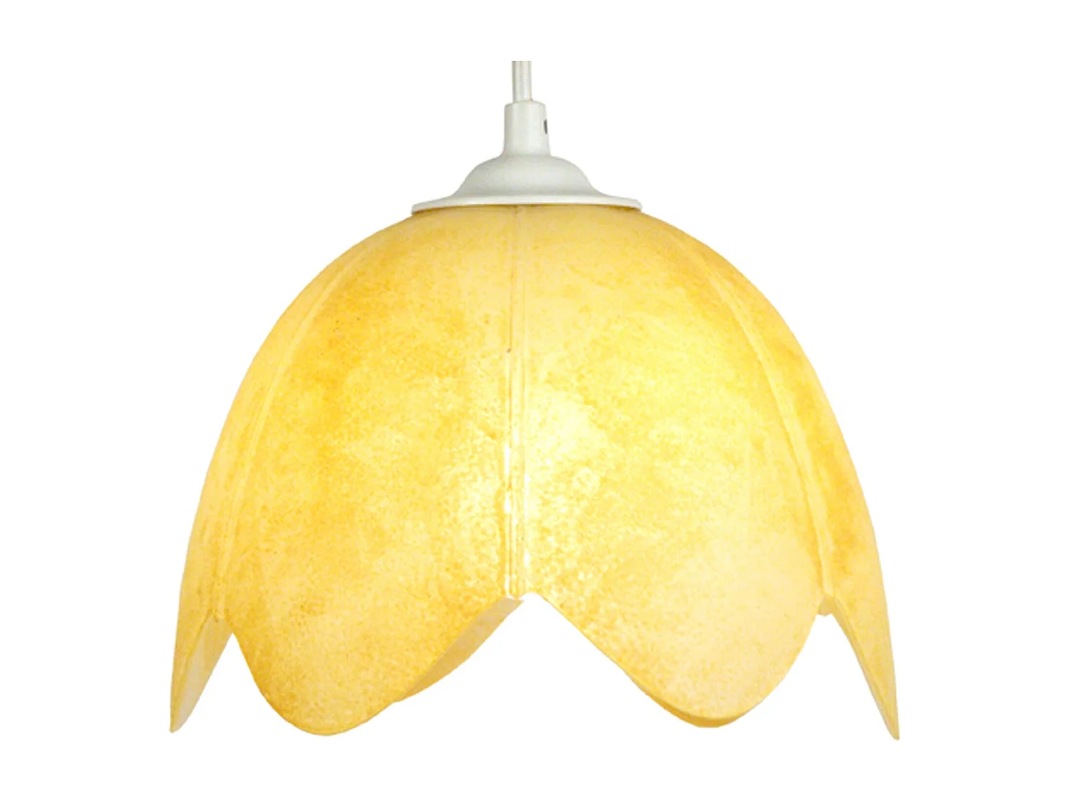 Suspension TOSEL ,verre,Jaune ,H75xD18xP18cm