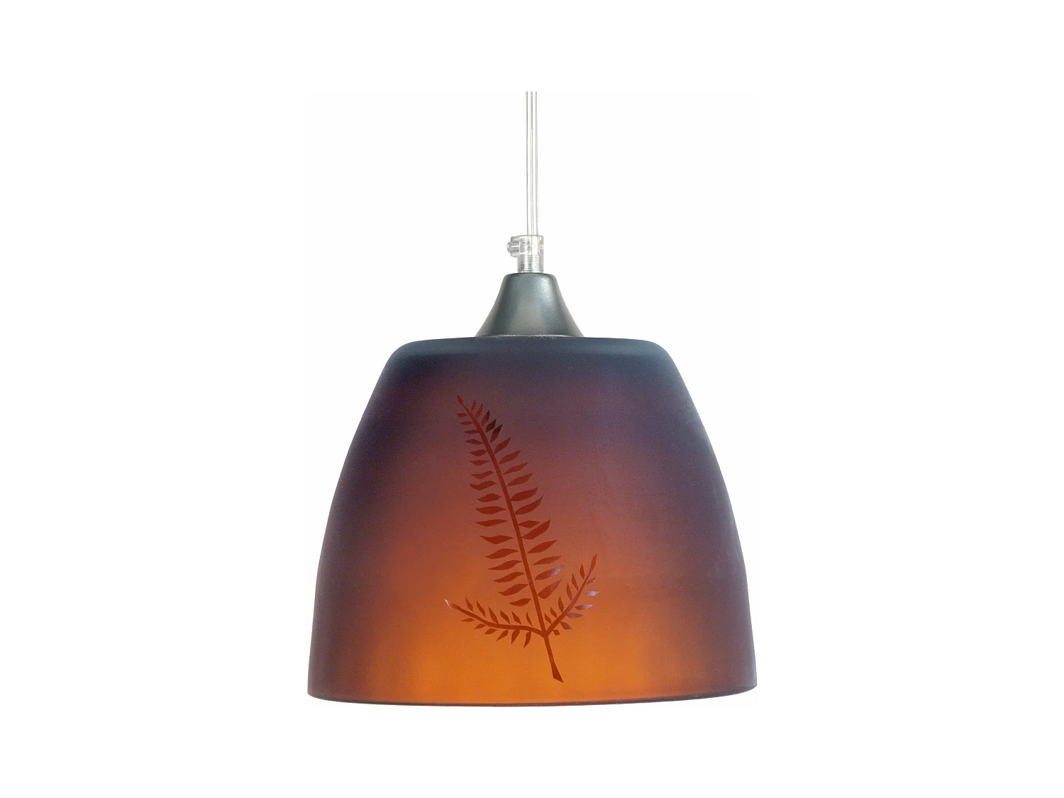 Suspensão TOSEL  ELLEN vidro cúpula azul D20 x  H74  cm