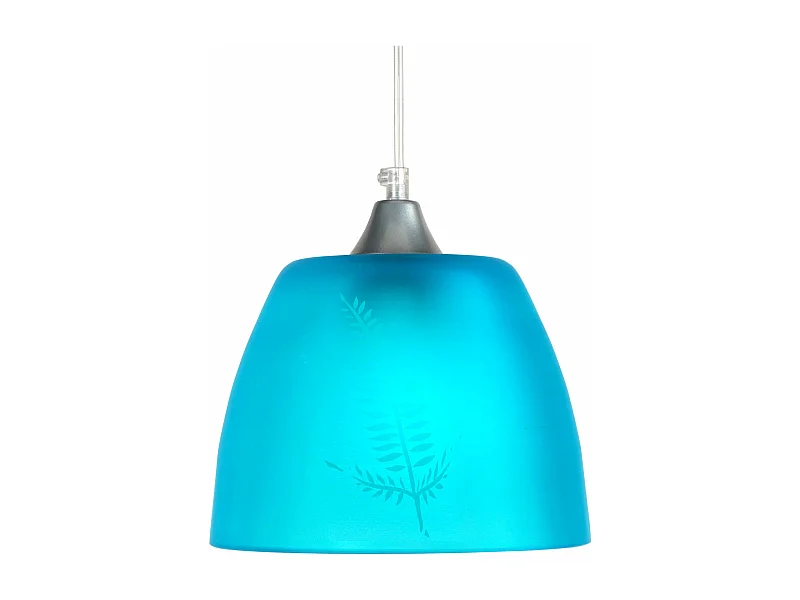 Suspensão TOSEL  ELLEN vidro cúpula vermelho D20 x  H74  cm