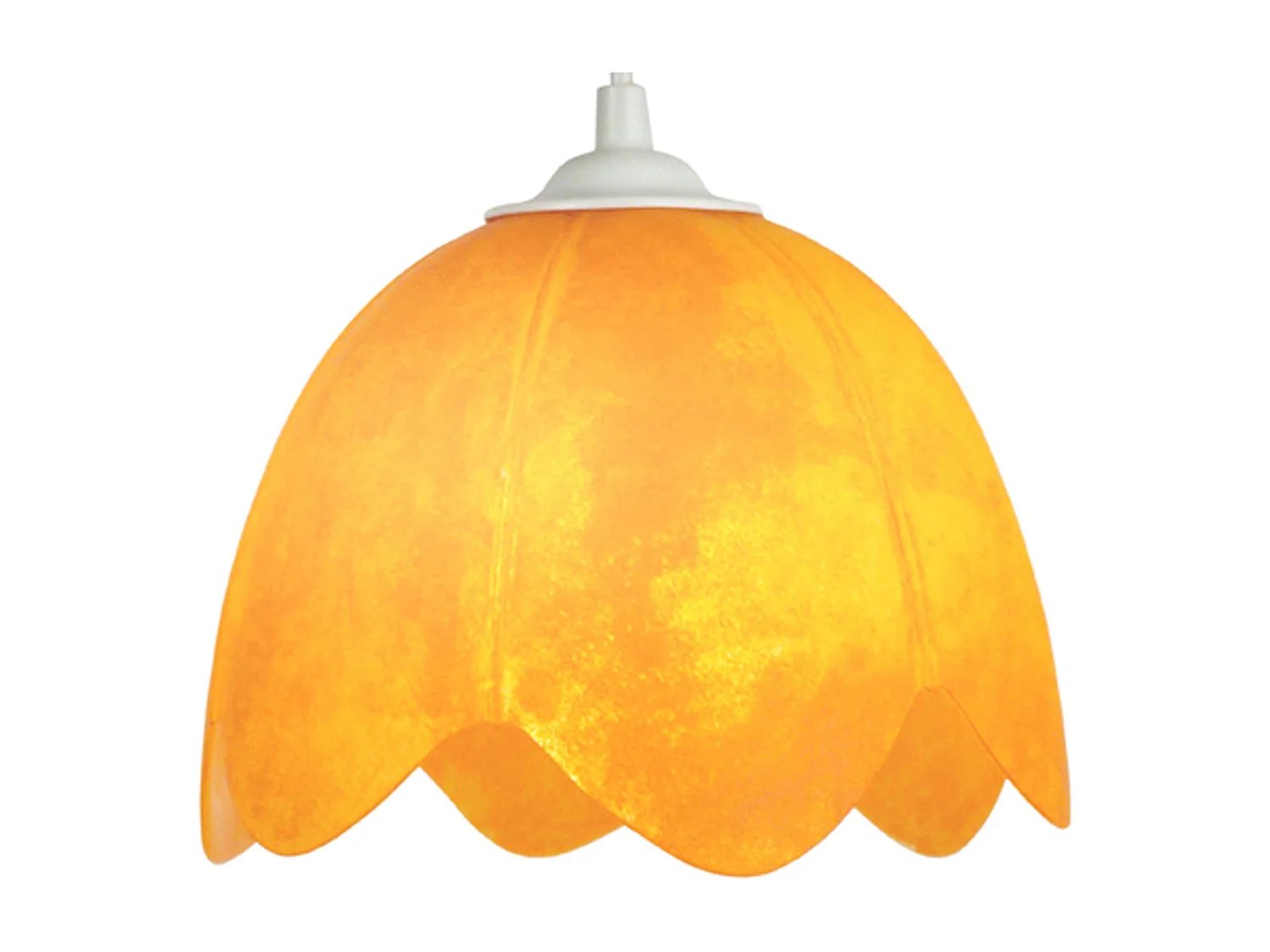 Suspensão TOSEL  BOLÉRO vidro cúpula laranja D18 x  H75  cm
