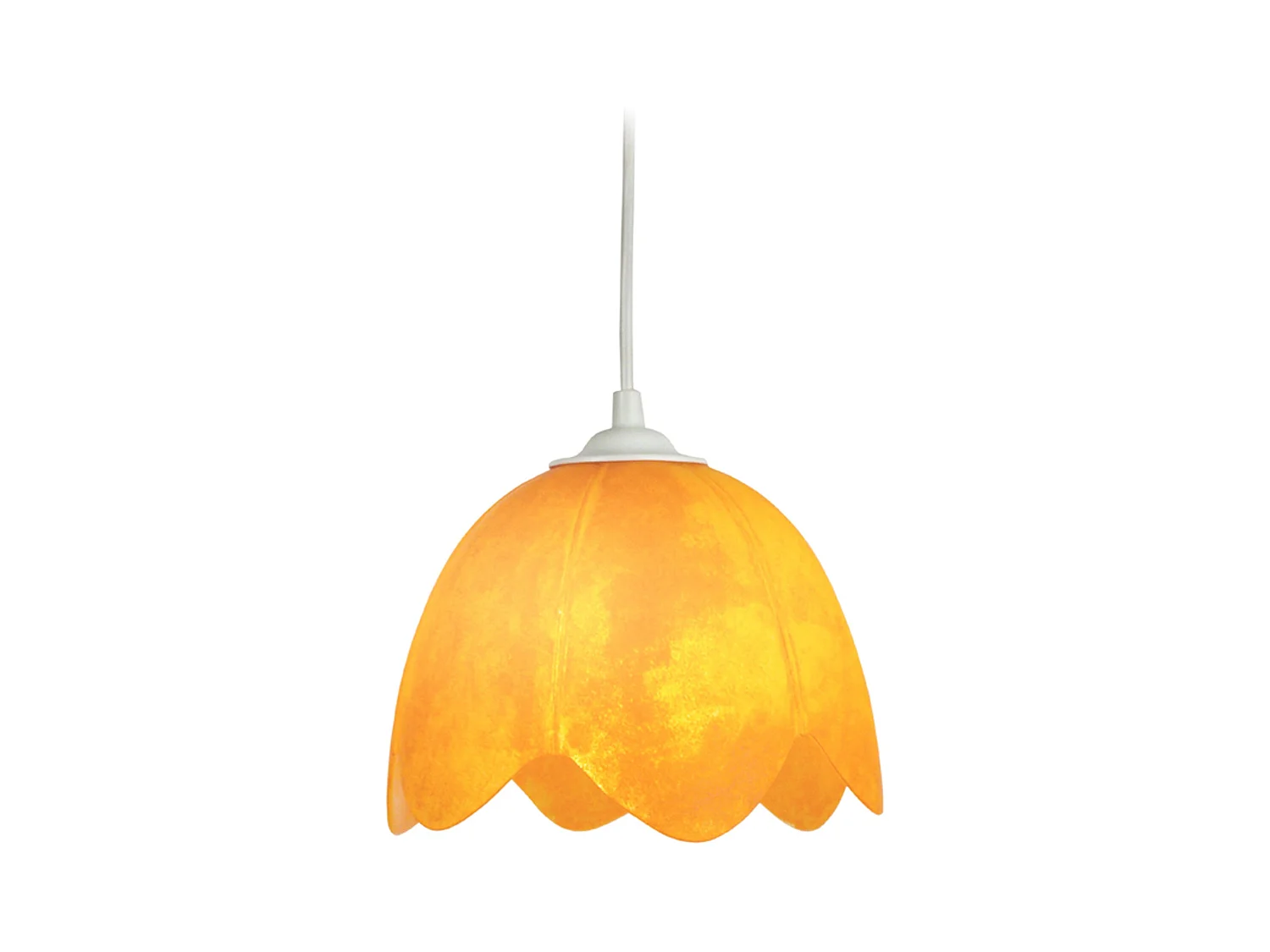 Suspensión  TOSEL ,vidrio,Naranja,A75xD 18xP18cm