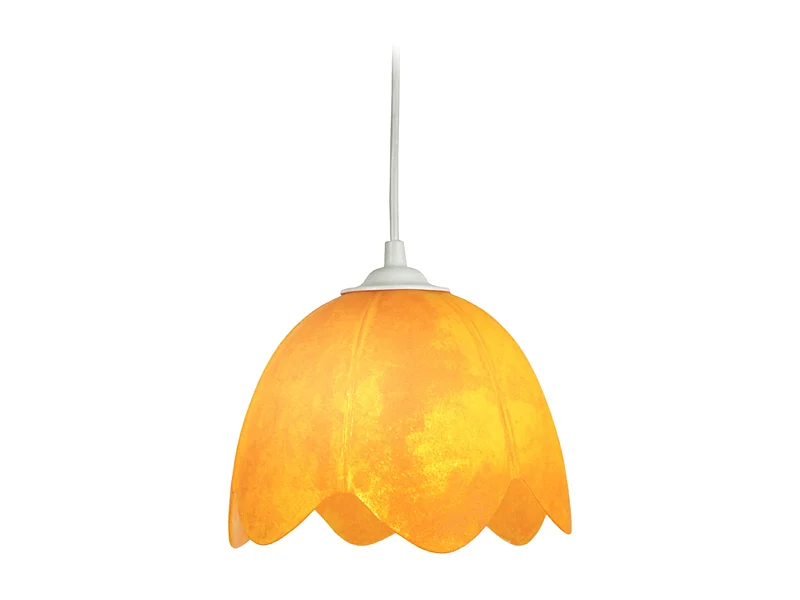 Suspension TOSEL ,verre,Orange ,H75xD 18xP18cm