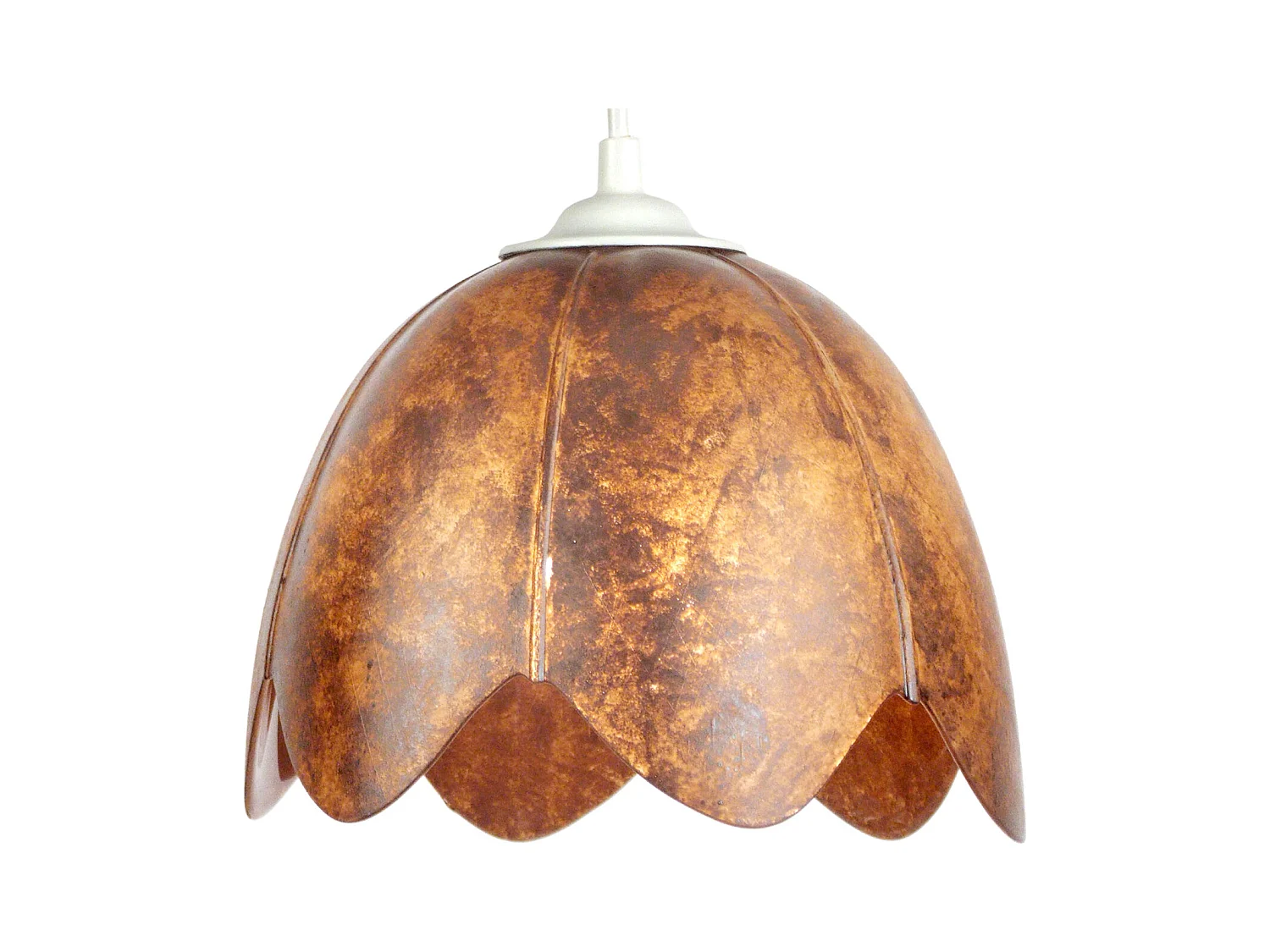 Suspensão TOSEL  BOLÉRO vidro cúpula castanho D18 x  H75  cm