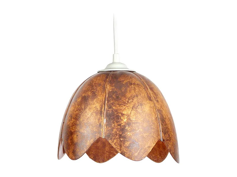 Suspensão TOSEL  BOLÉRO vidro cúpula castanho D18 x  H75  cm