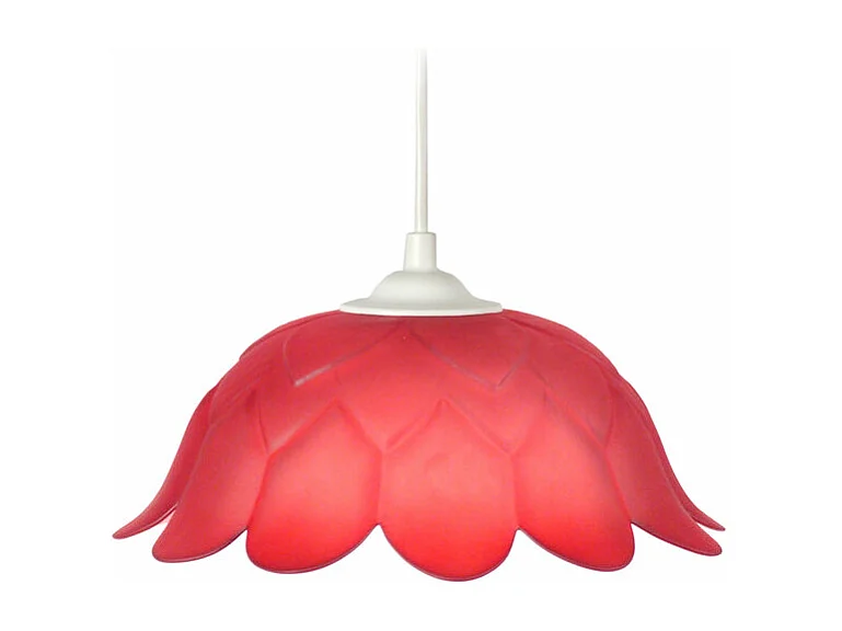 Suspensão TOSEL  ESCAMAS metal quadrado malva D18 x  H85  cm