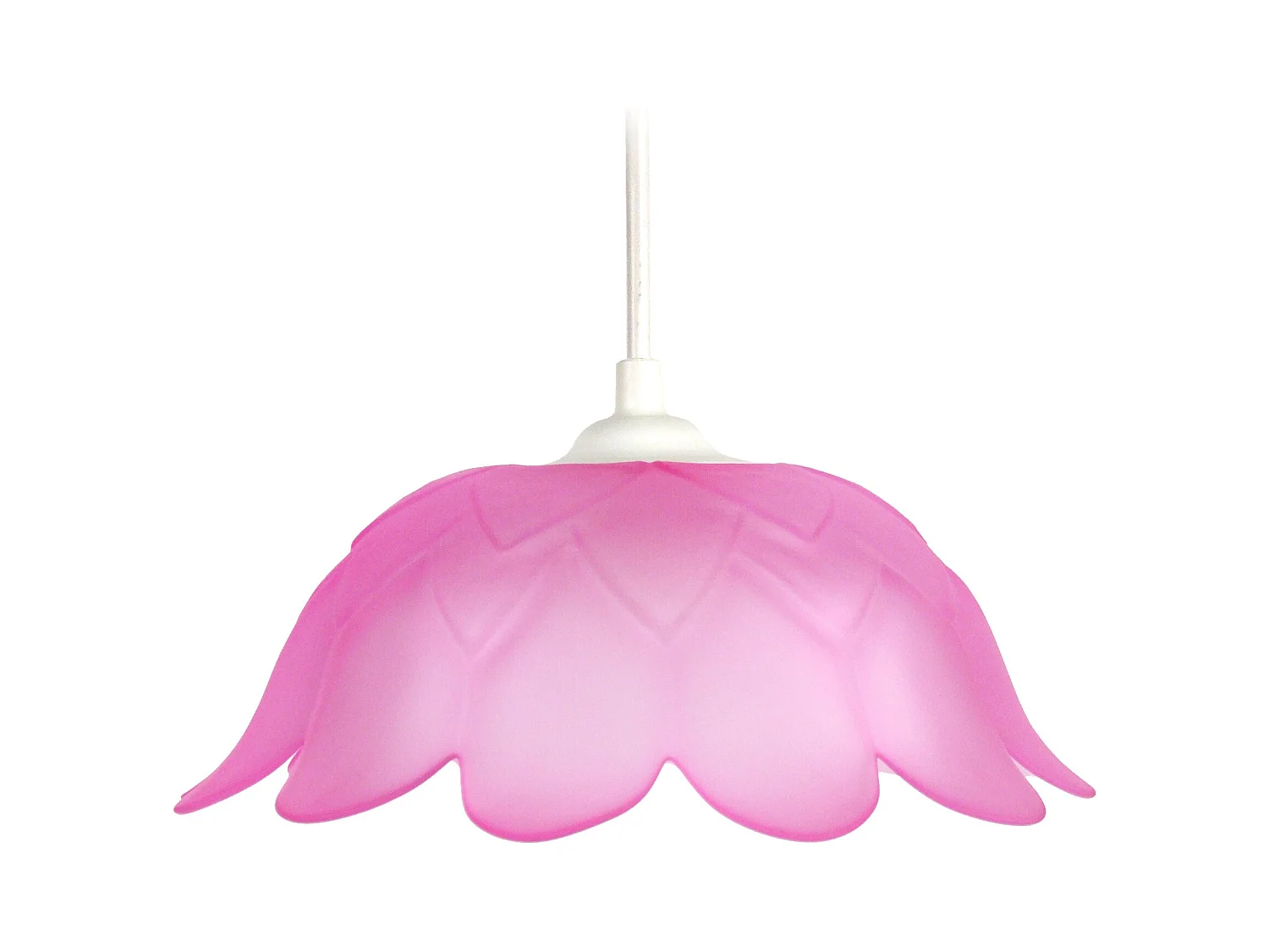Suspension TOSEL ,verre,Rose ,H74xD20xP20cm