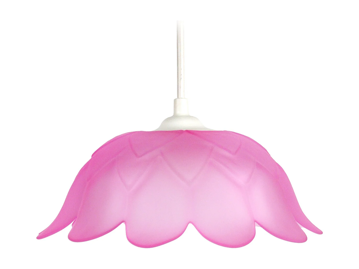 Suspension TOSEL ,verre,Rose ,H74xD20xP20cm