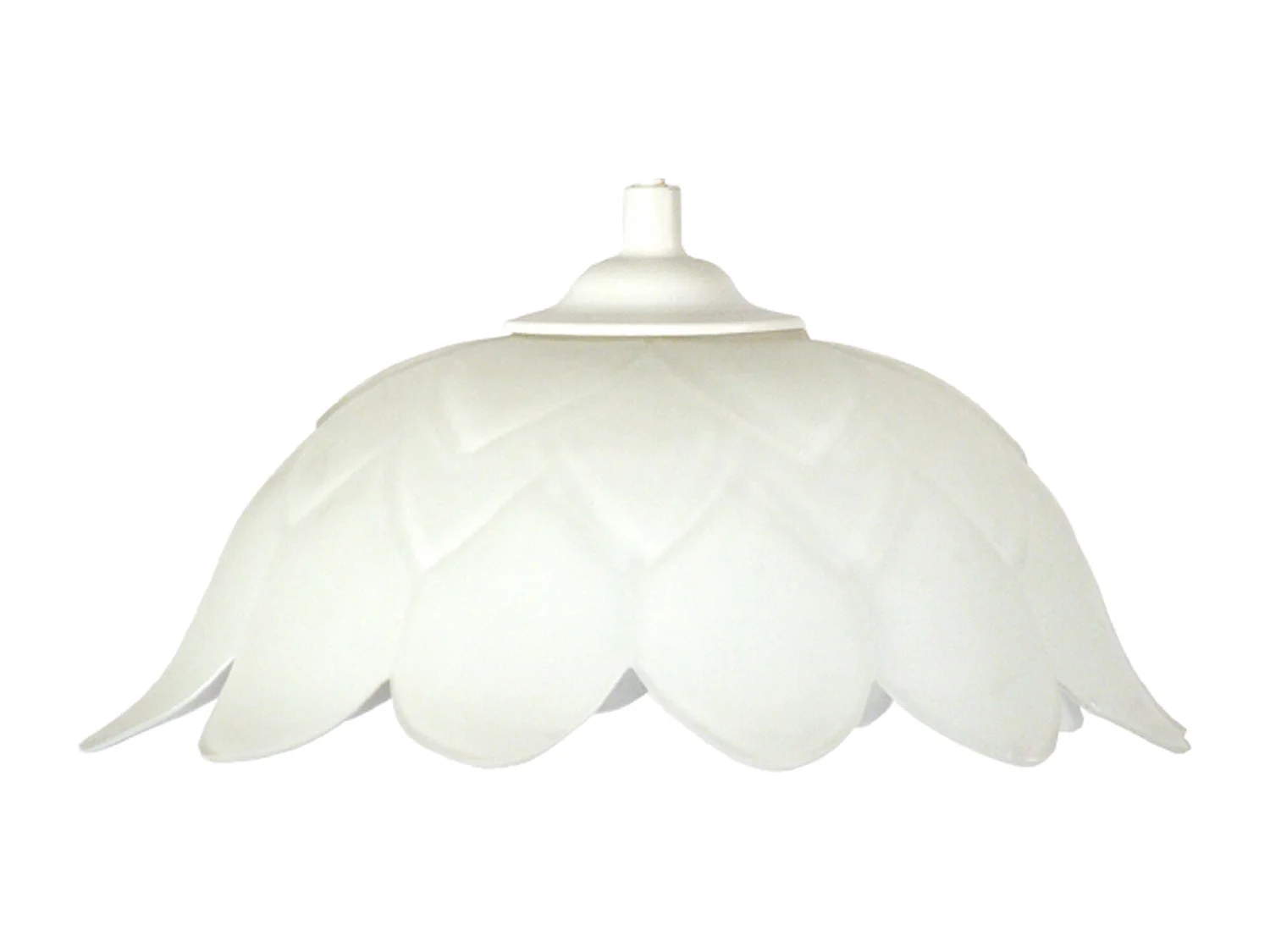 Suspension TOSEL ,verre,Blanc ,H74xD 20xP20cm