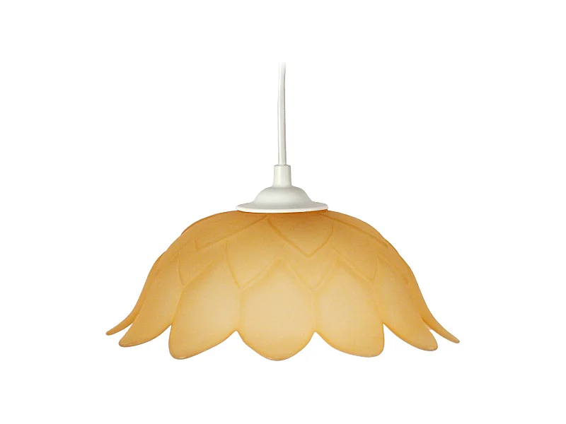 Suspensão TOSEL  ESCAMAS vidro tigela carmim D30 x  H84  cm