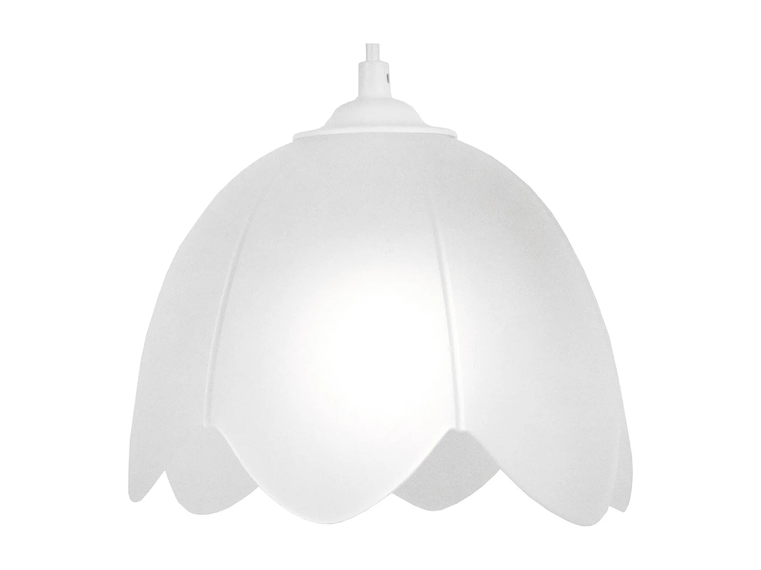 Suspensão TOSEL  BOLÉRO vidro cúpula branqueado D18 x  H75  cm