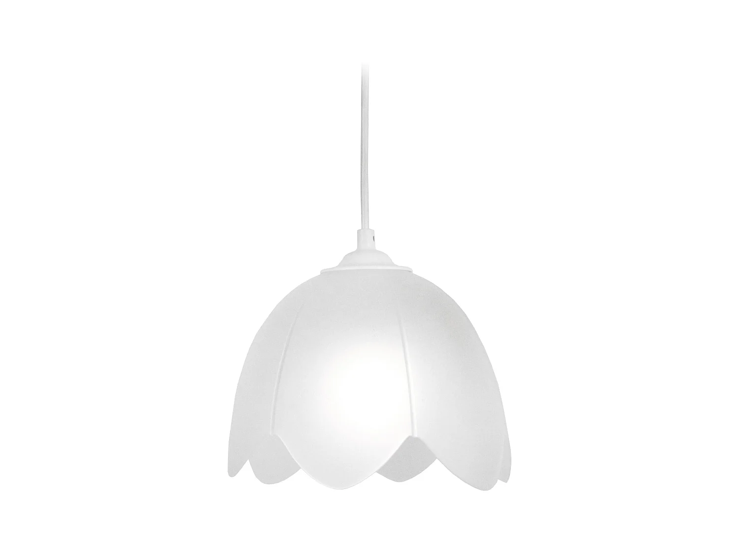 Suspensión  TOSEL ,vidrio,Blanco,A75xD18xP18 cm