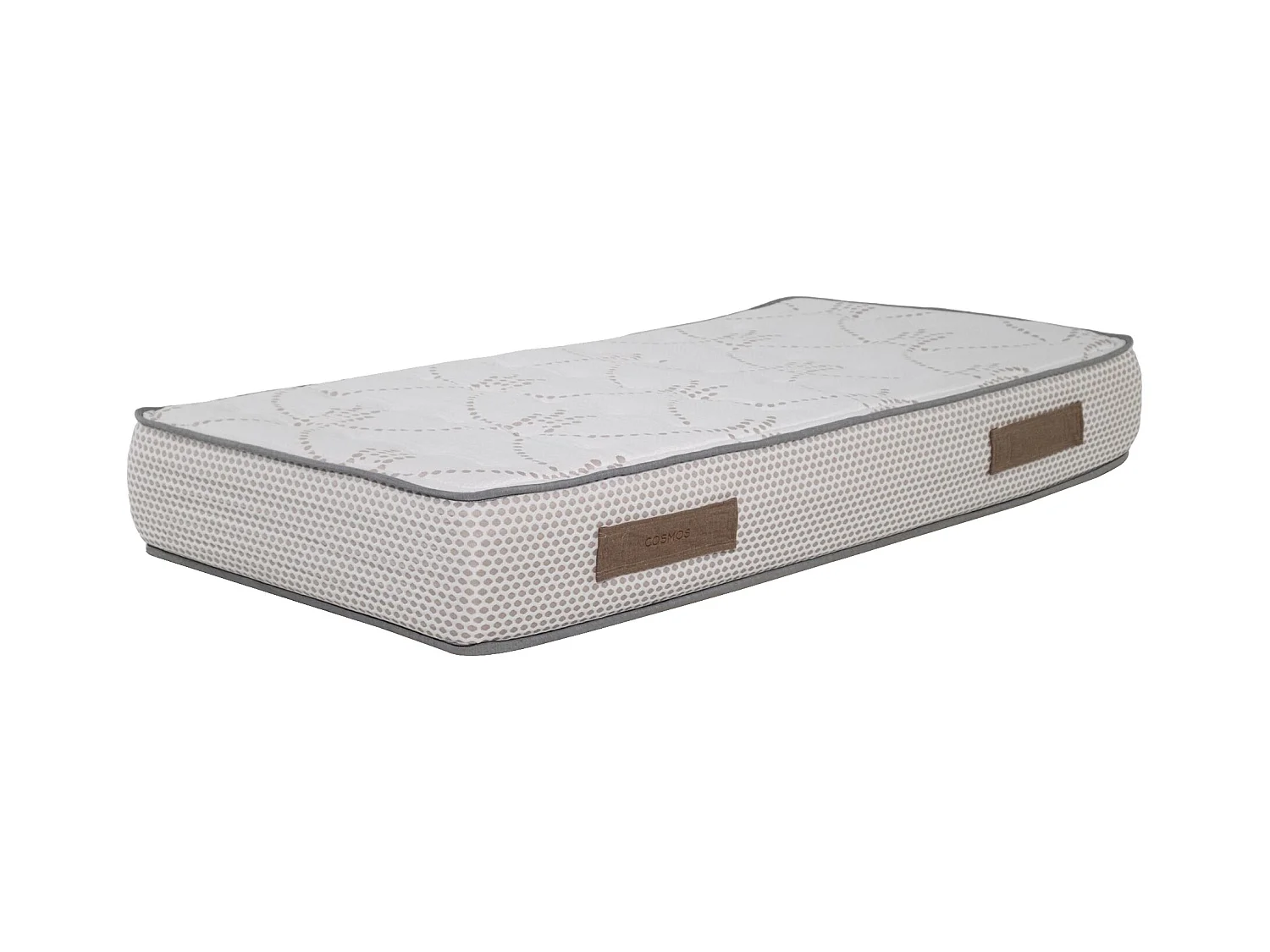 Ensemble Matelas mousse Cosmos White accueil mémoire-90x190cm-1 Oreiller 70x40-Sommier kit gris