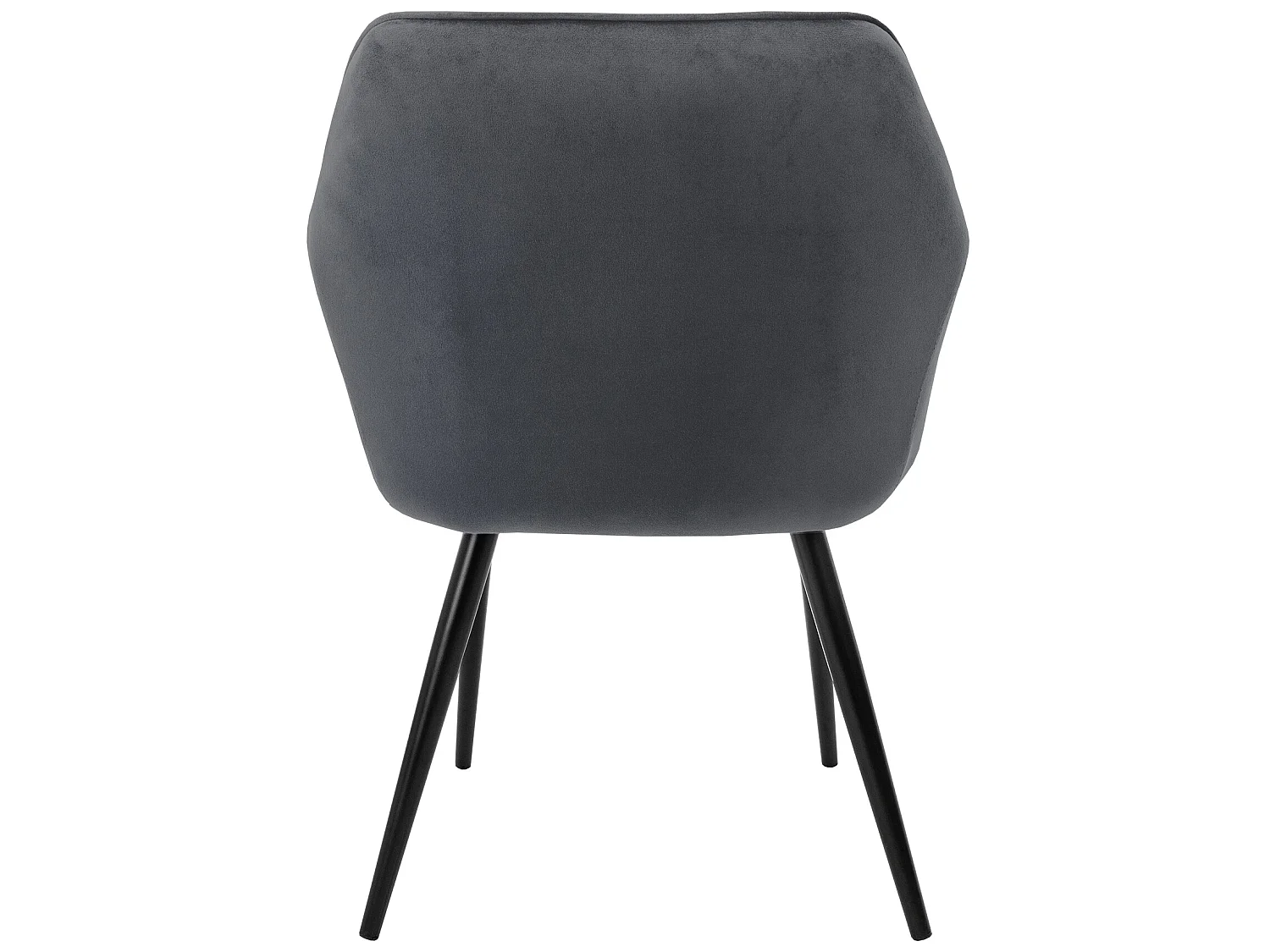 Lot 2x chaises de salle à manger rembourré en velours fauteuils salon anthracite ML-Design