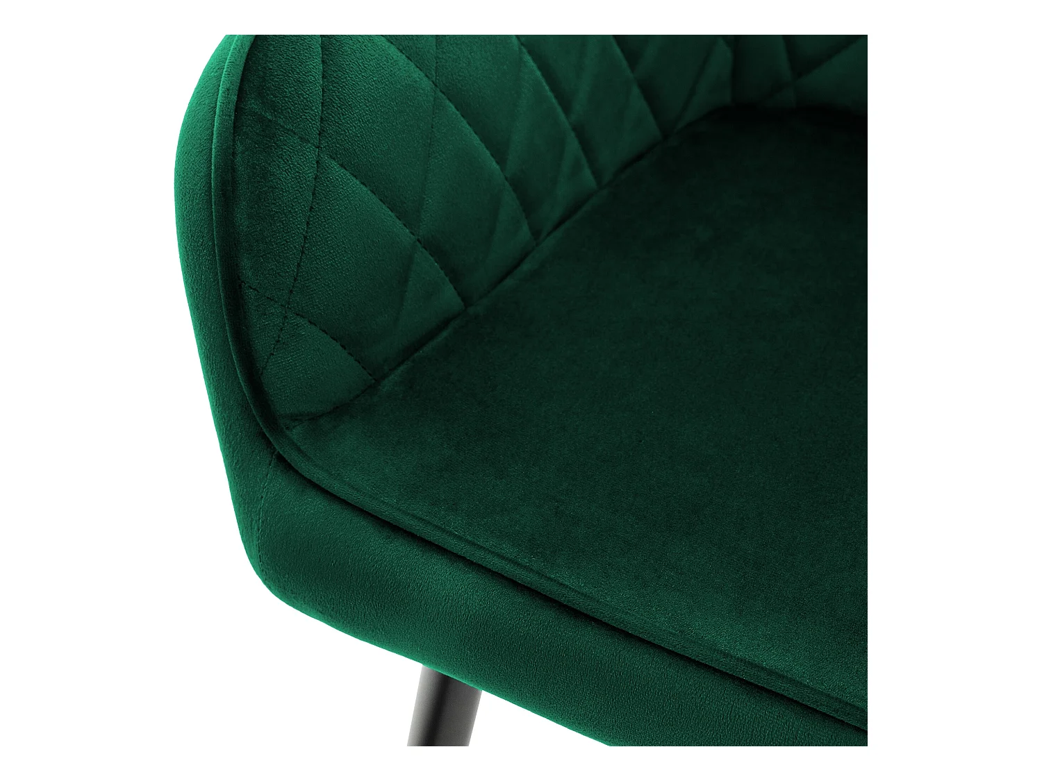 Conjunto de 2x sillas de comedor tapizadas en terciopelo sillones de salón verde ML-Design