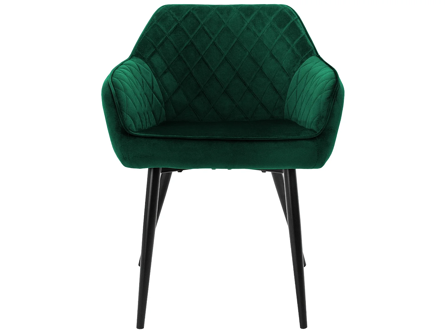 Conjunto de 2x sillas de comedor tapizadas en terciopelo sillones de salón verde ML-Design