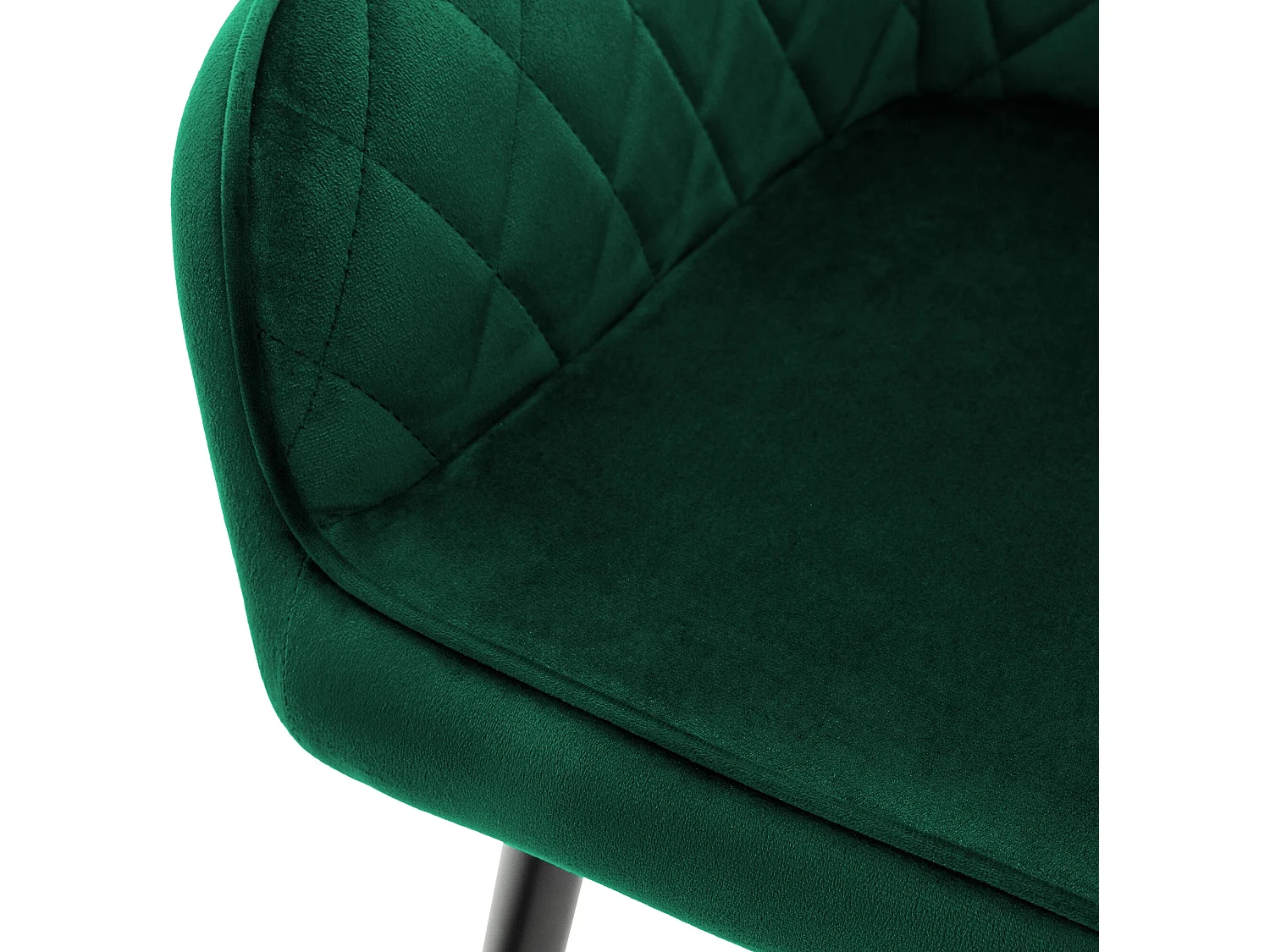 Conjunto de 2x sillas de comedor tapizadas en terciopelo sillones de salón verde ML-Design