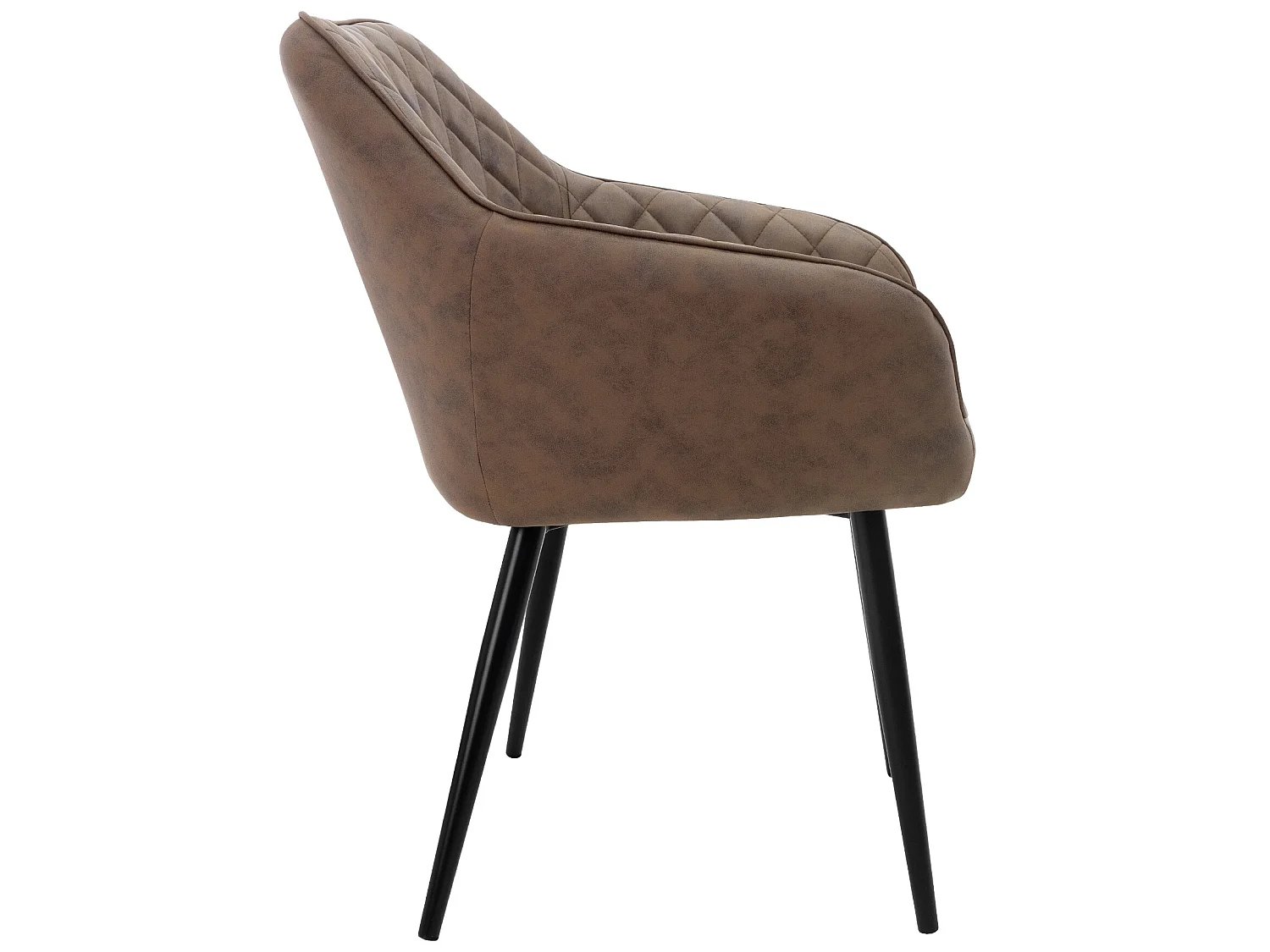 Lot 2x chaises de salle à manger fauteuils salon en matériau synthétique marron ML-Design