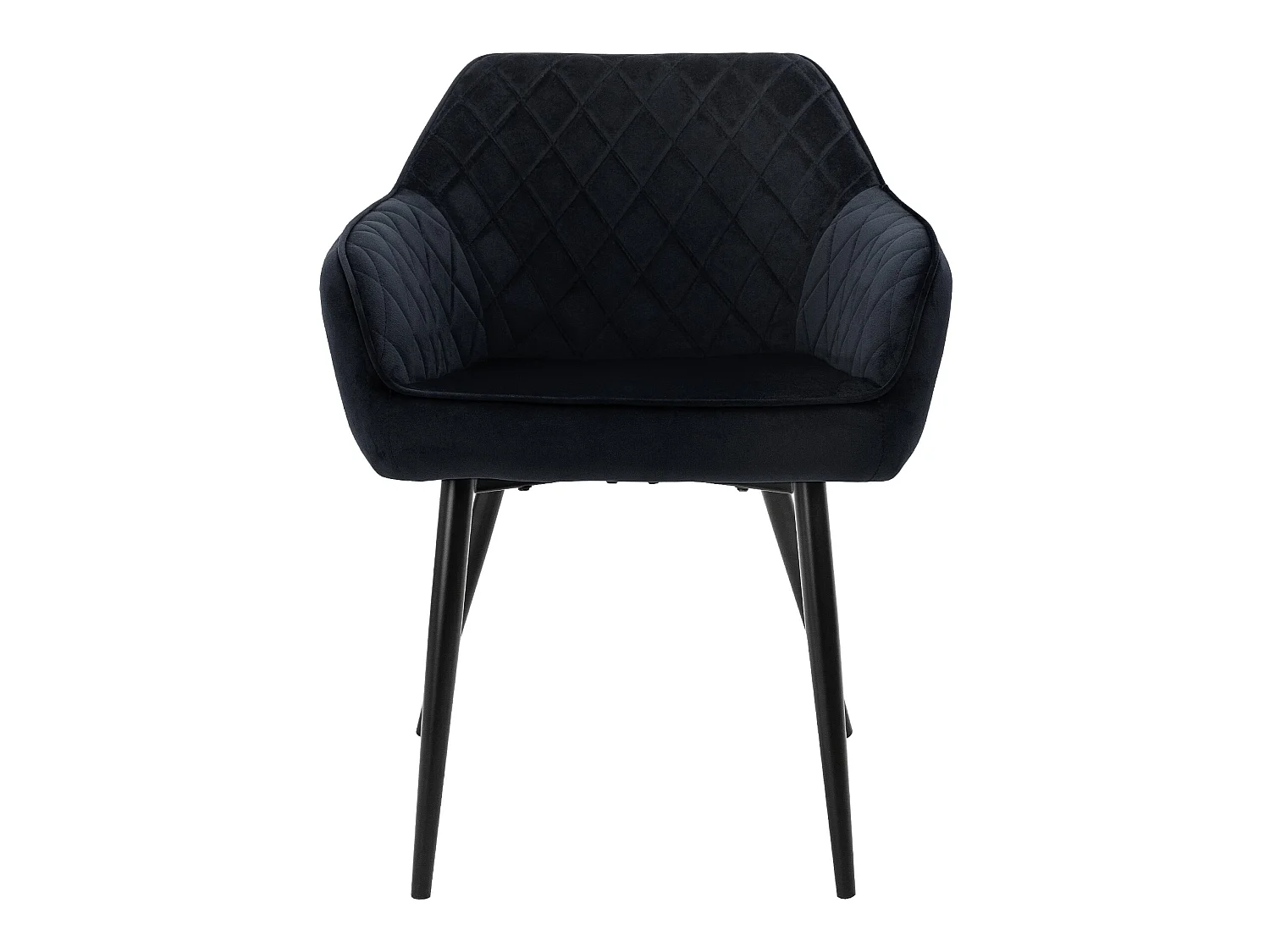 Lot de 2x chaises de salle à manger rembourrée en velours fauteuils salon noir ML-Design