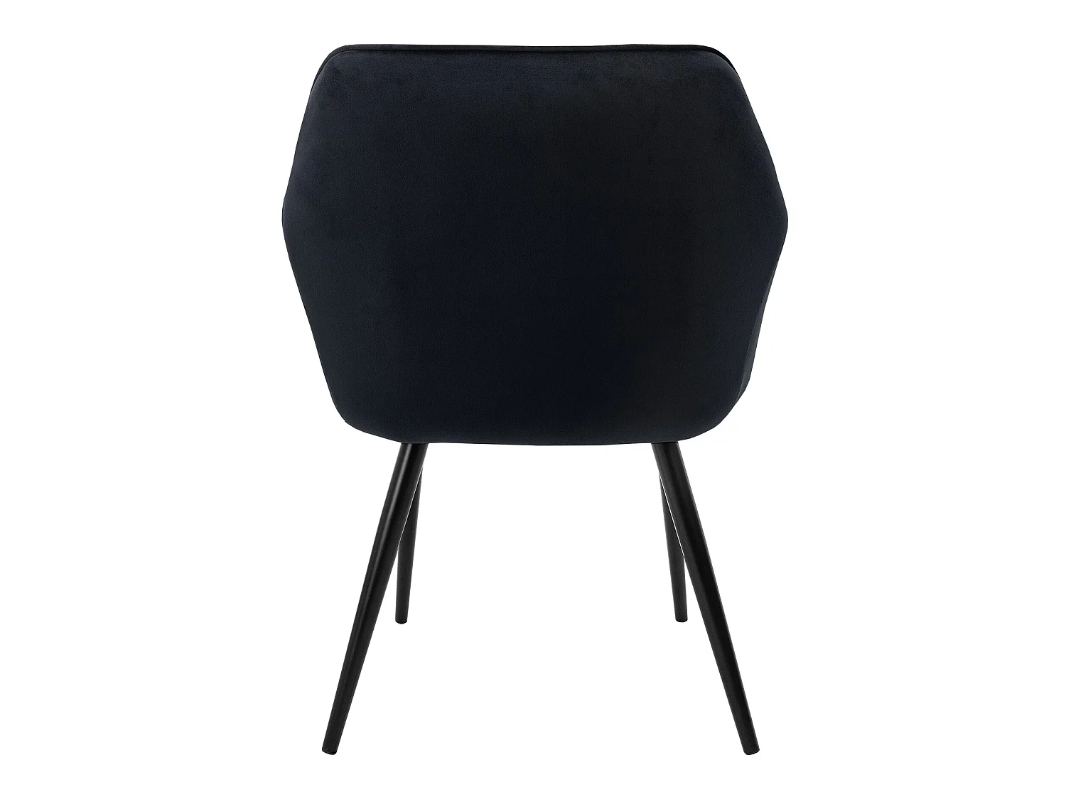 Lot de 2x chaises de salle à manger rembourrée en velours fauteuils salon noir ML-Design