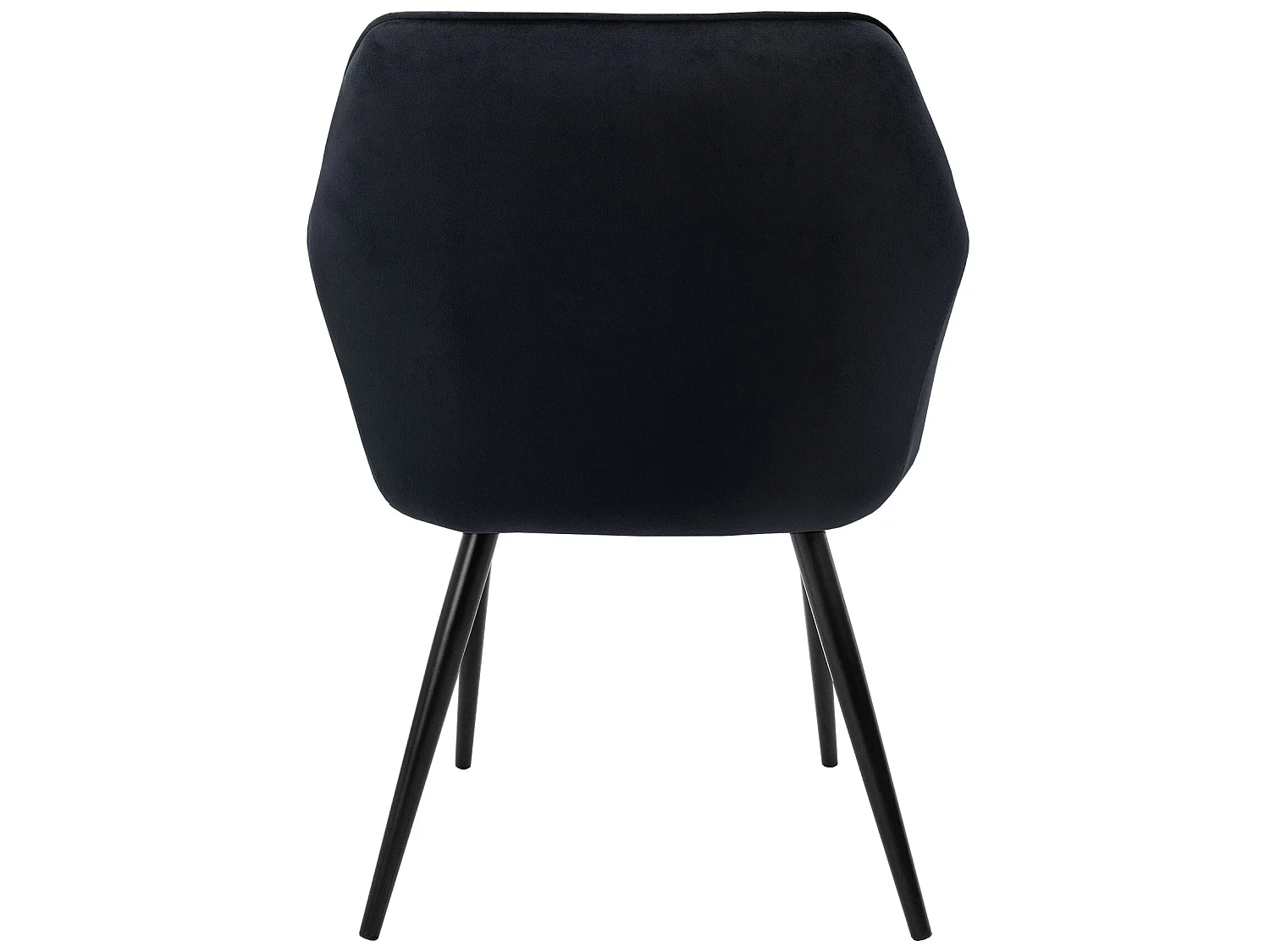 Lot de 2x chaises de salle à manger rembourrée en velours fauteuils salon noir ML-Design