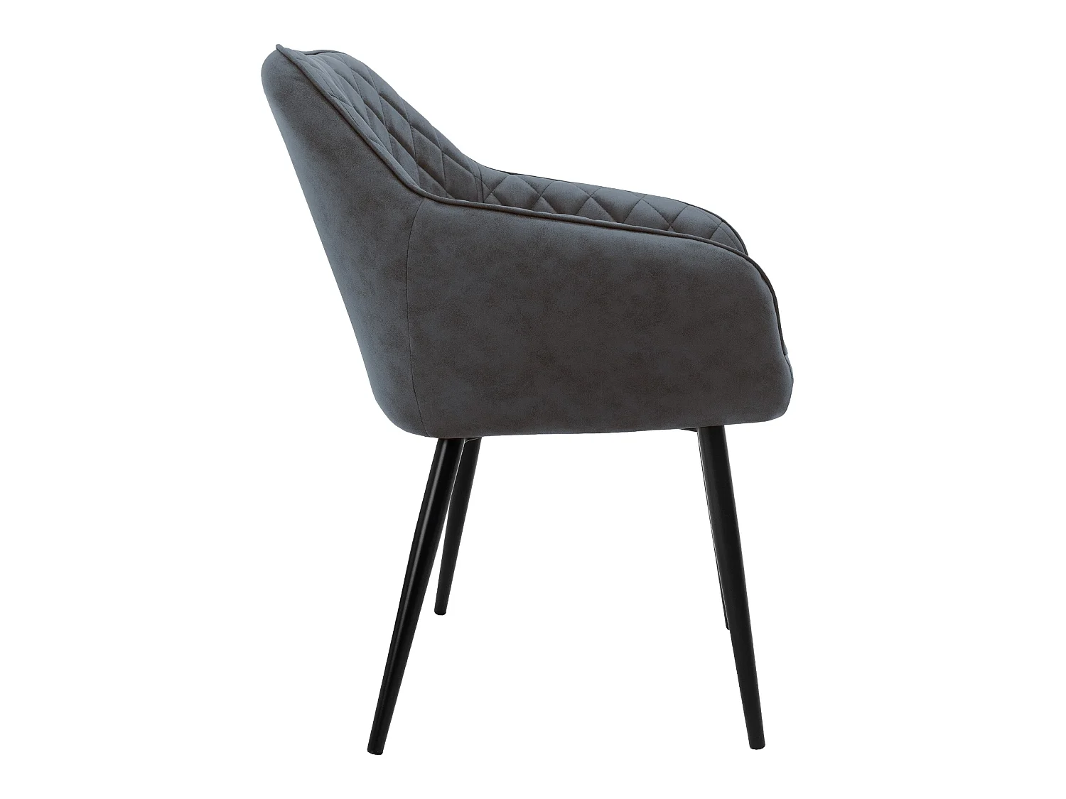 Conjunto de 2x sillas de comedor sillones salón material sintético antracita ML-Design