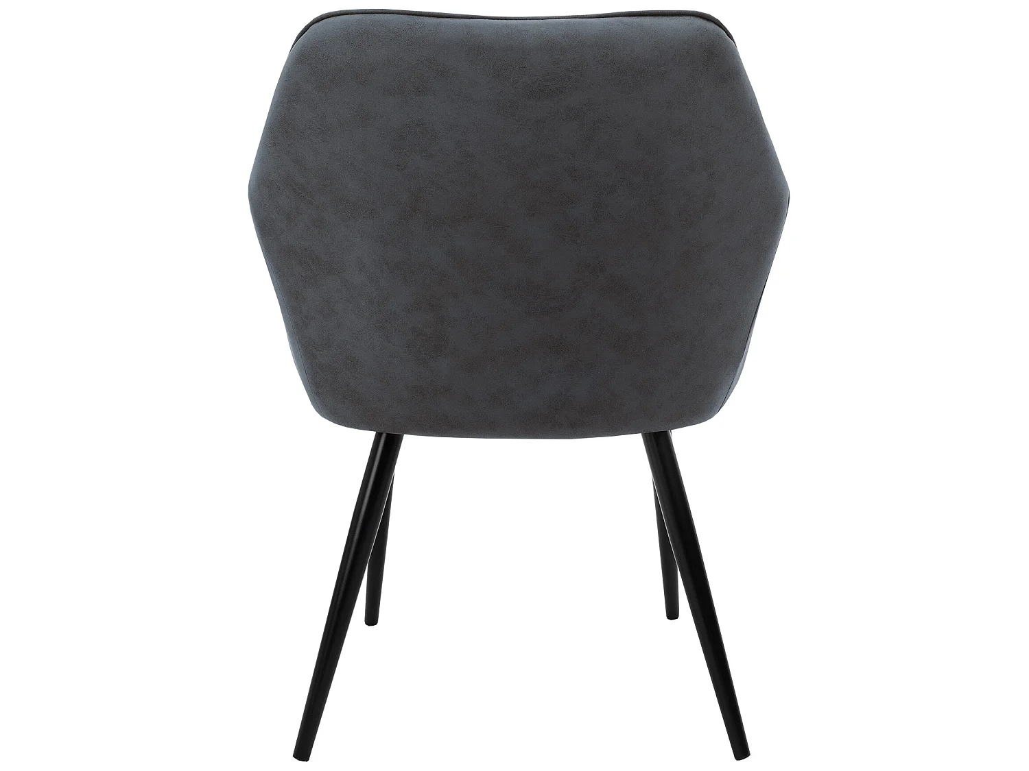 Lot 2x chaises de salle à manger fauteuils salon matériau synthétique anthracite ML-Design